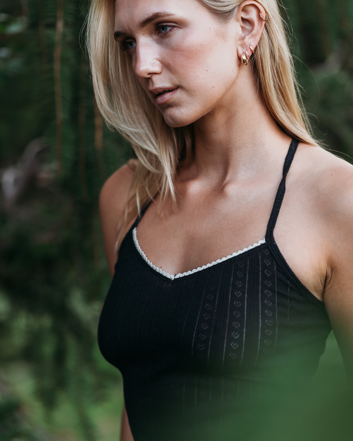 Women's Pointelle Tank Top - 100% Organic Cotton