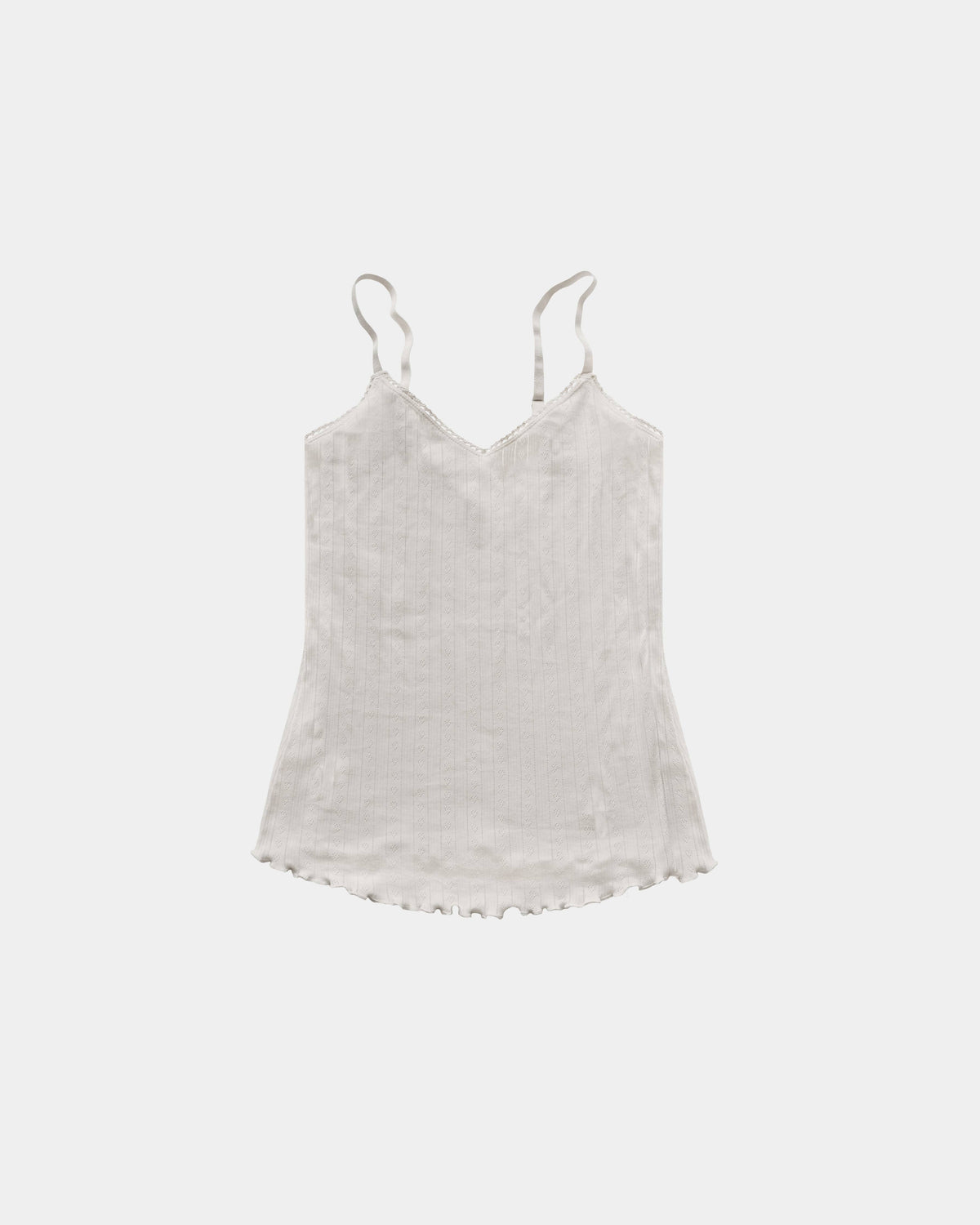 Women's Pointelle Tank Top - 100% Organic Cotton