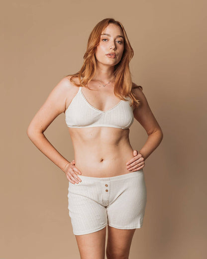 Women's Pointelle Boxers - 100% Organic Cotton