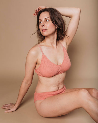 Women's Pointelle Bra - 100% Organic Cotton