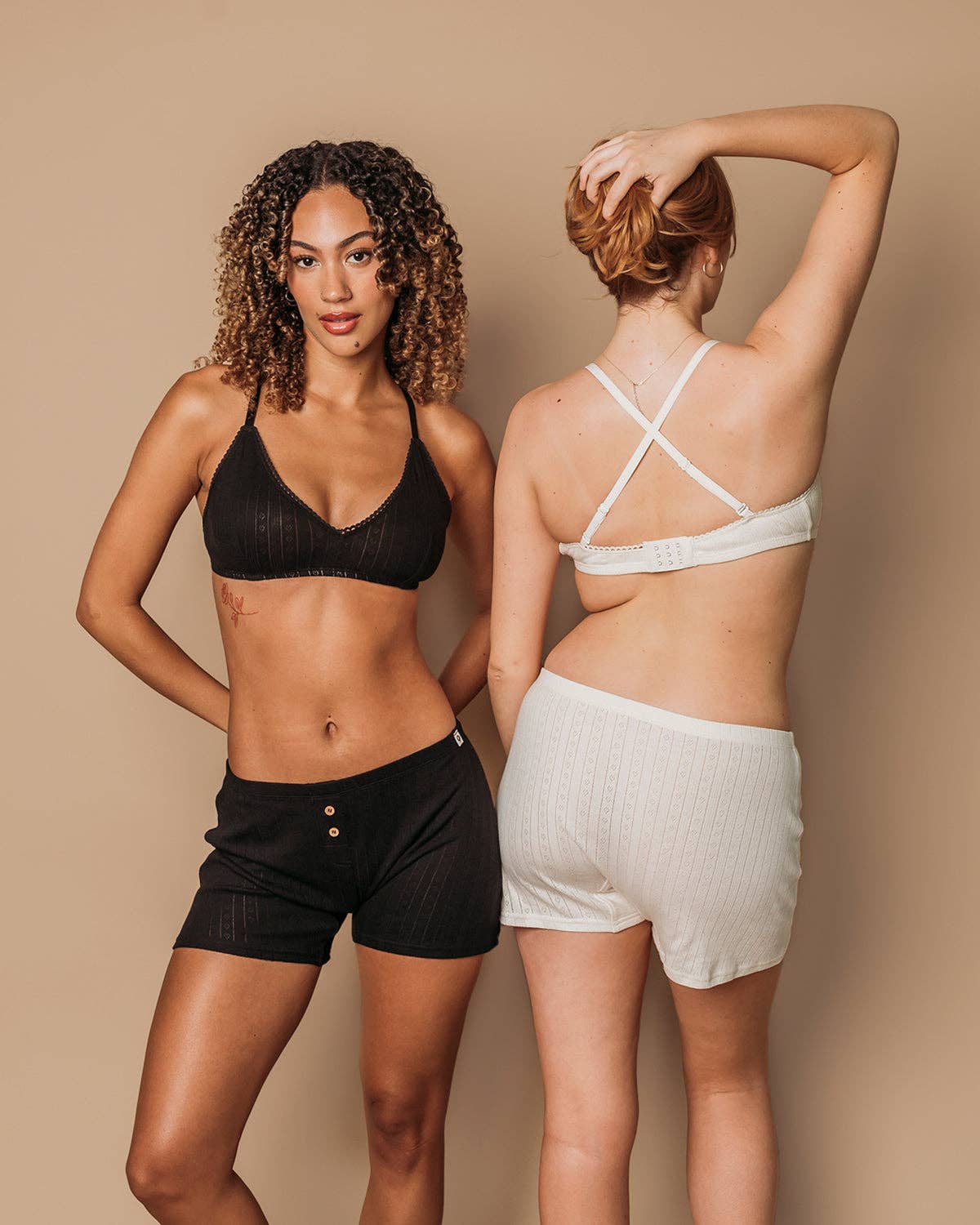 Women's Pointelle Bra - 100% Organic Cotton